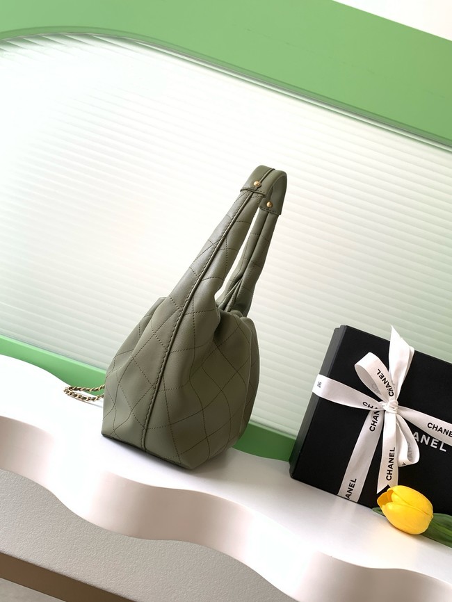 CHANEL Hobo Handbag AS5976 green