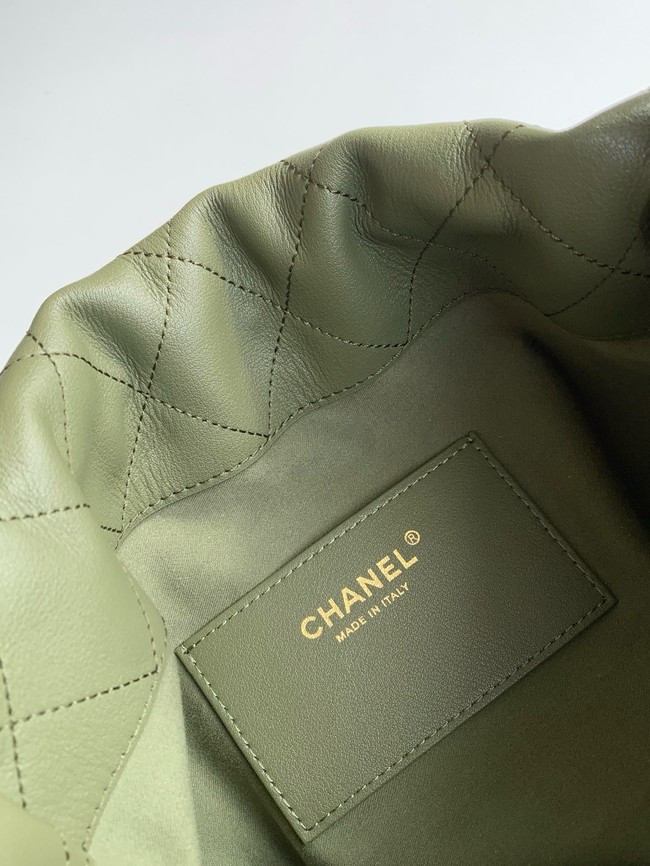 CHANEL Hobo Handbag AS5976 green