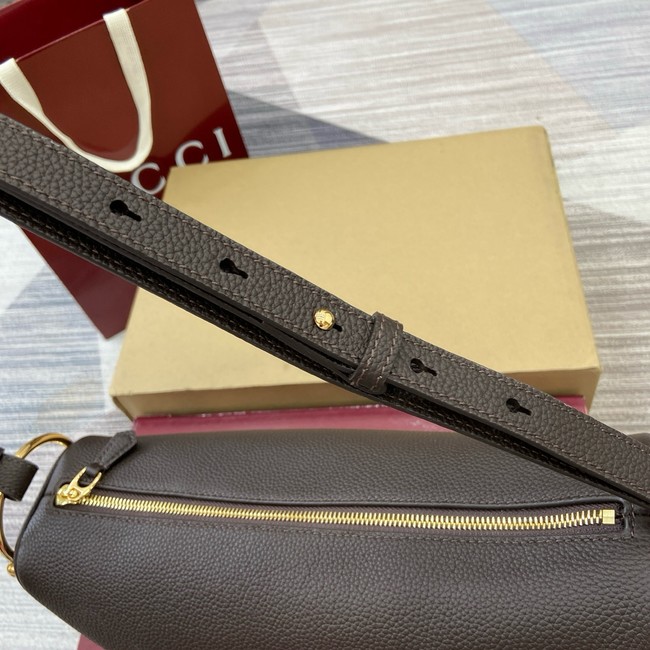 Gucci Half Horsebit medium shoulder bag 860787 dark brown