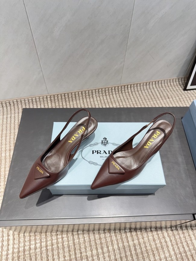 Prada leather slingback pumps 87220-6
