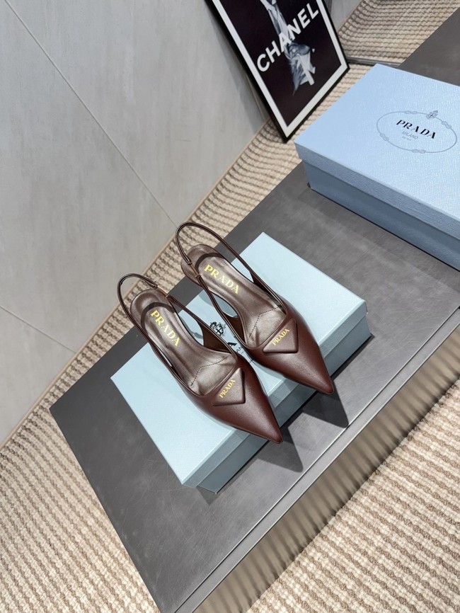 Prada leather slingback pumps 87220-6