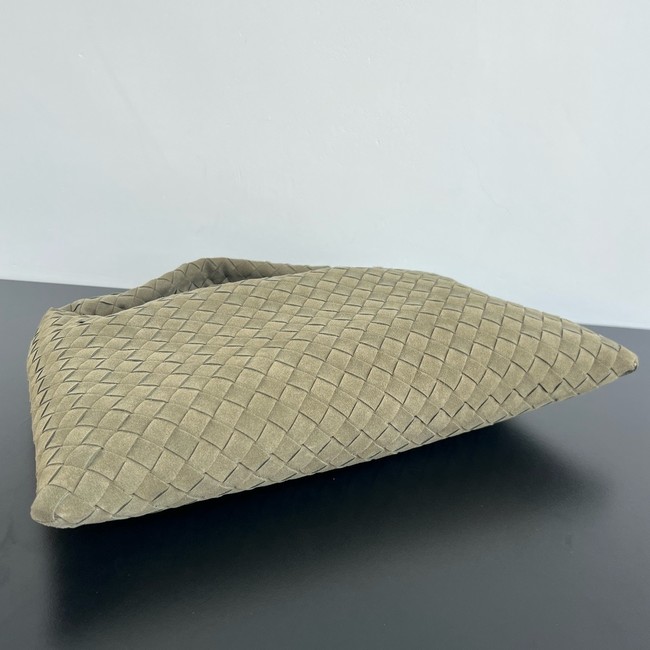 Bottega Veneta Hop calf leather Suede 796262 light gray