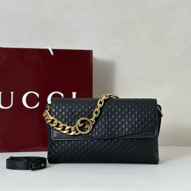 GUCCI Medium shoulder bag with chain 857622 black