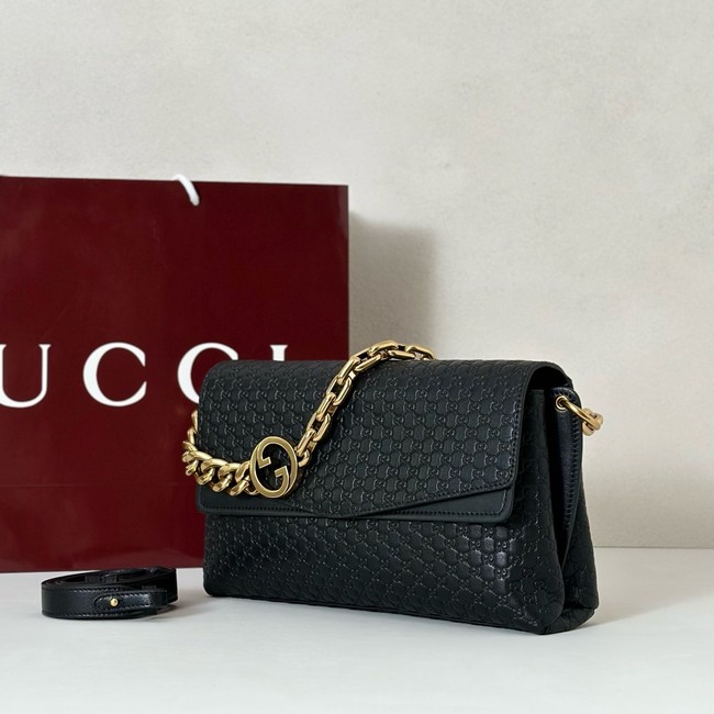 GUCCI Medium shoulder bag with chain 857622 black