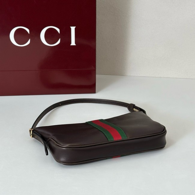 Gucci Half Horsebit small shoulder bag 863406 dark brown 
