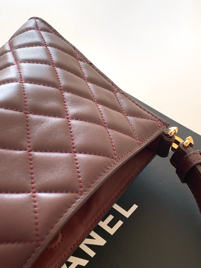 CHANEL Shoulder Bag AS6045 burgundy