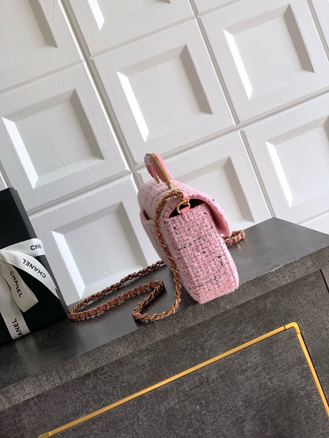 Chanel Large Flap Bag With Top Handle AS5807 PINK