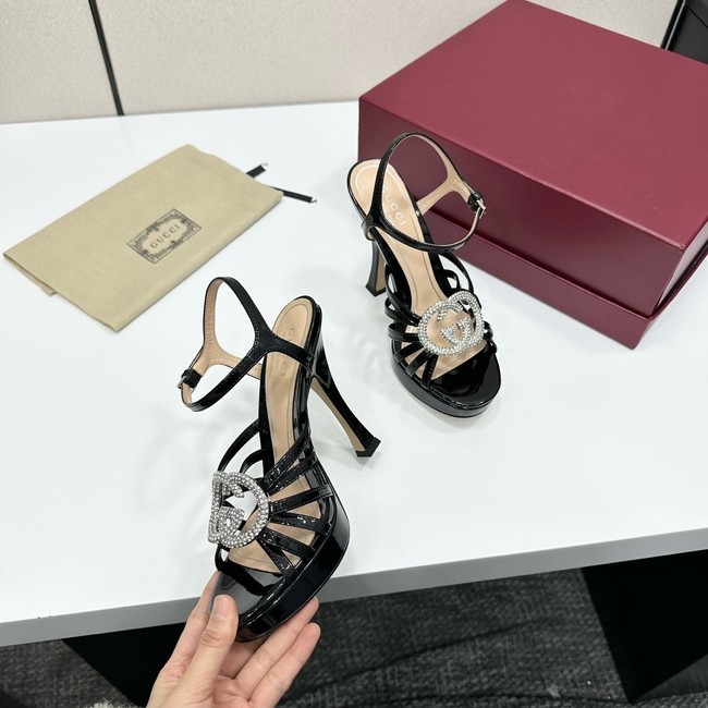 GUCCI Womens pump with crystal Interlocking G 21045-3