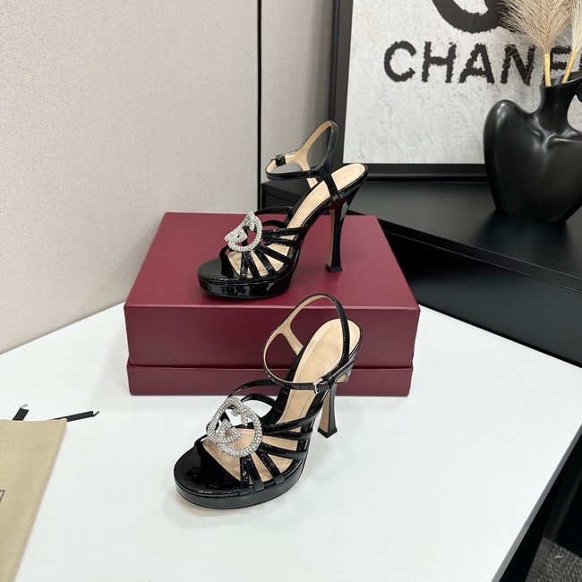 GUCCI Womens pump with crystal Interlocking G 21045-3