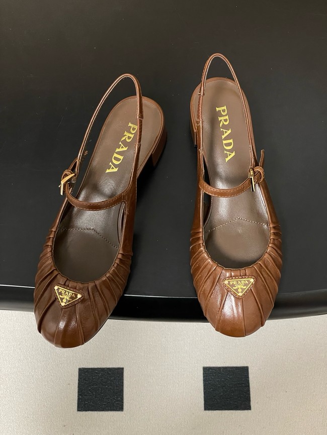PRADA leather slingback Sandals 21056-2