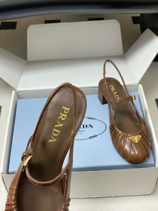 PRADA leather slingback Sandals 21056-2