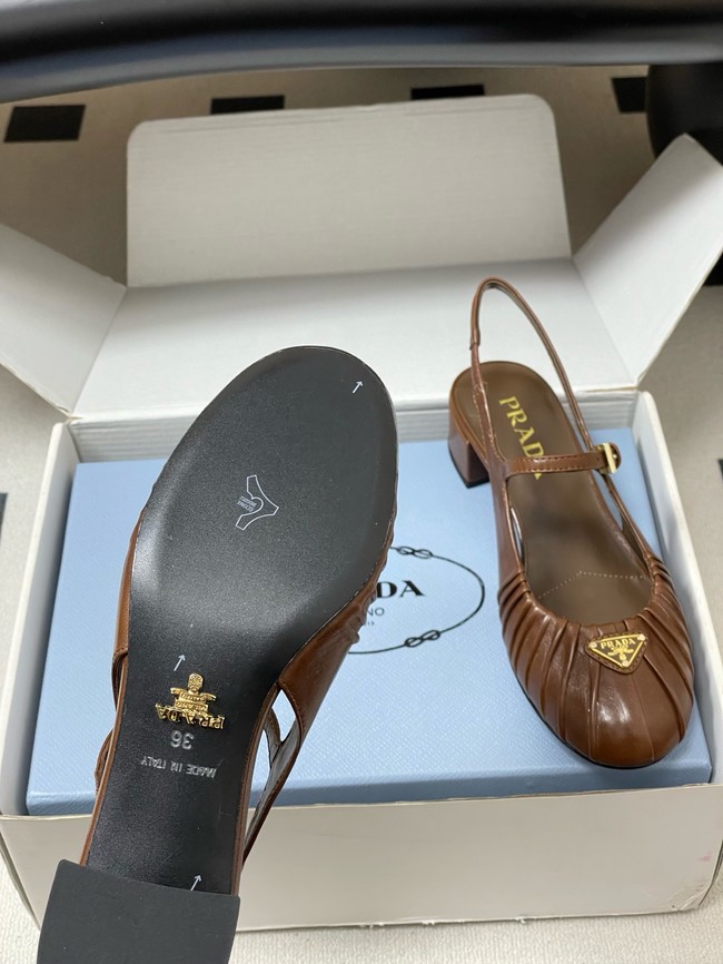 PRADA leather slingback Sandals 21056-2