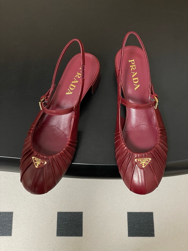 PRADA leather slingback Sandals 21056-4