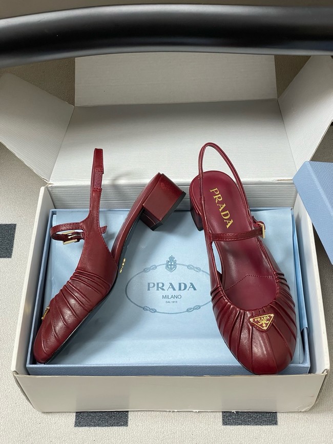 PRADA leather slingback Sandals 21056-4
