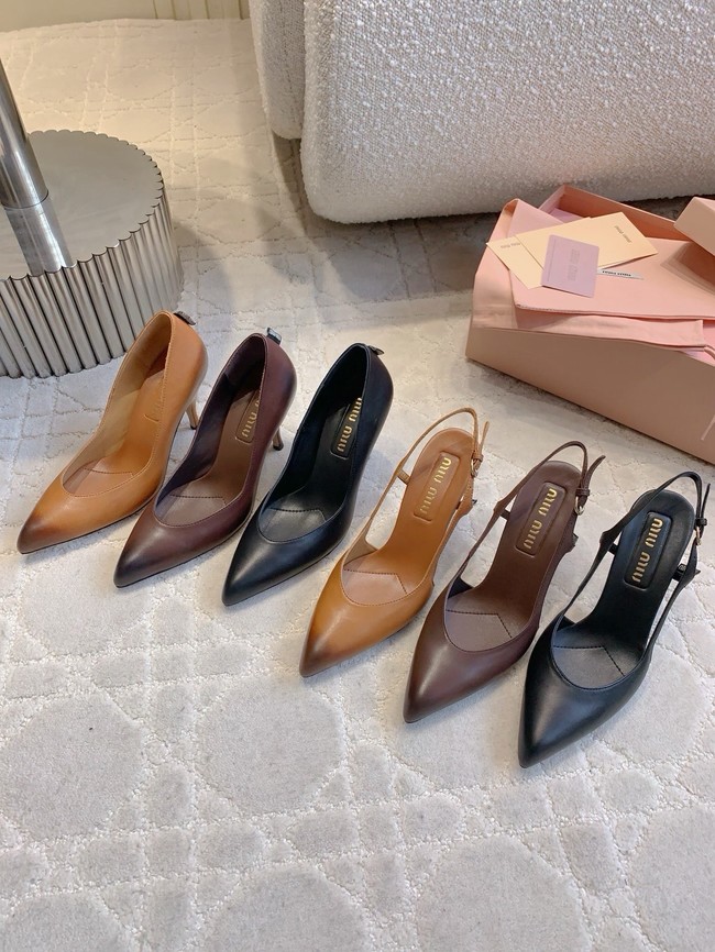MIUMIU WOMENS Slingbacks Heel 8CM 55704-1
