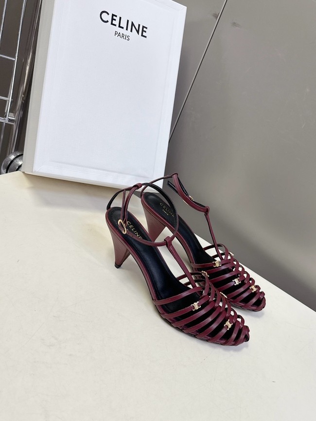 CELINE CAGE HEELED SANDAL IN GOATSKIN 36633-2