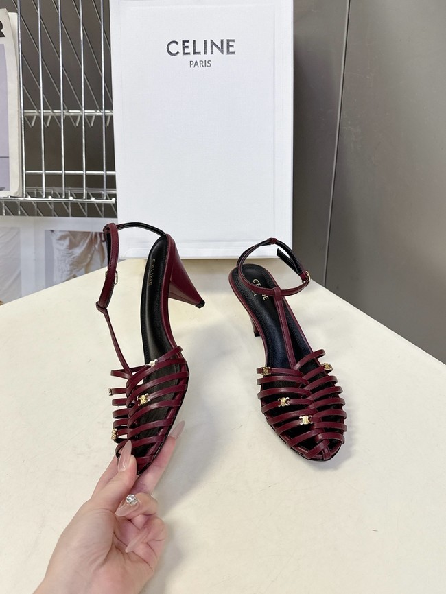 CELINE CAGE HEELED SANDAL IN GOATSKIN 36633-2