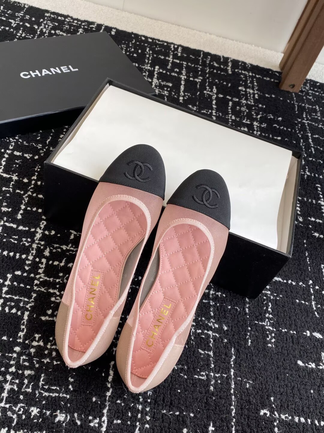 Chanel Ballet Flats Shoes 73012 Pink