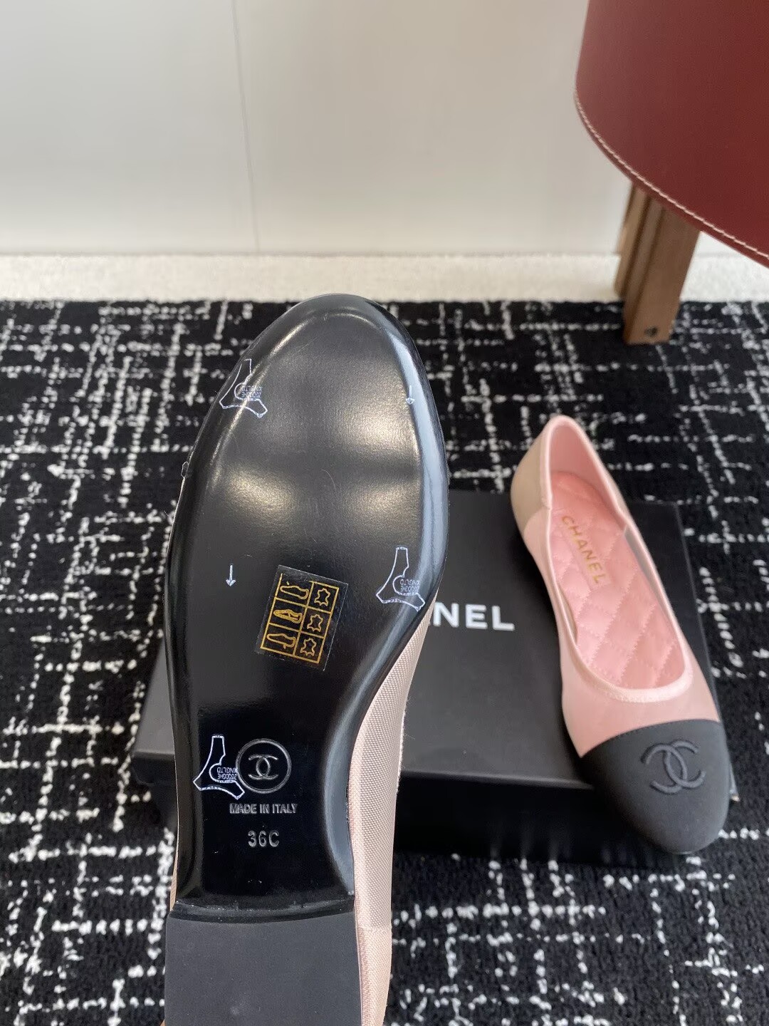 Chanel Ballet Flats Shoes 73012 Pink