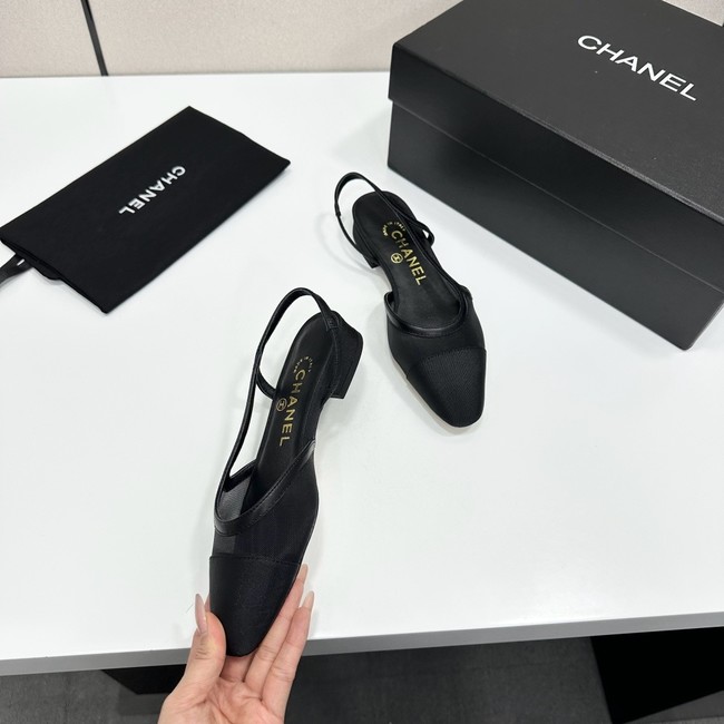 Chanel Slingbacks Mesh & Grosgrain 66938-4