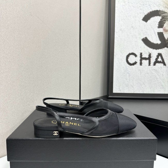 Chanel Slingbacks Mesh & Grosgrain 66938-4