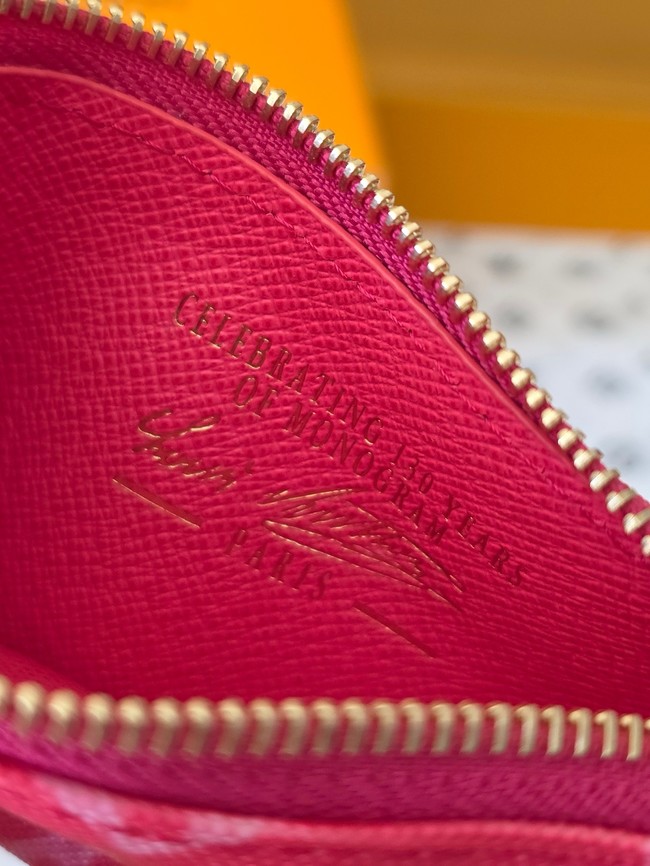 Louis Vuitton Key Pouch M27674 Rose Ruban