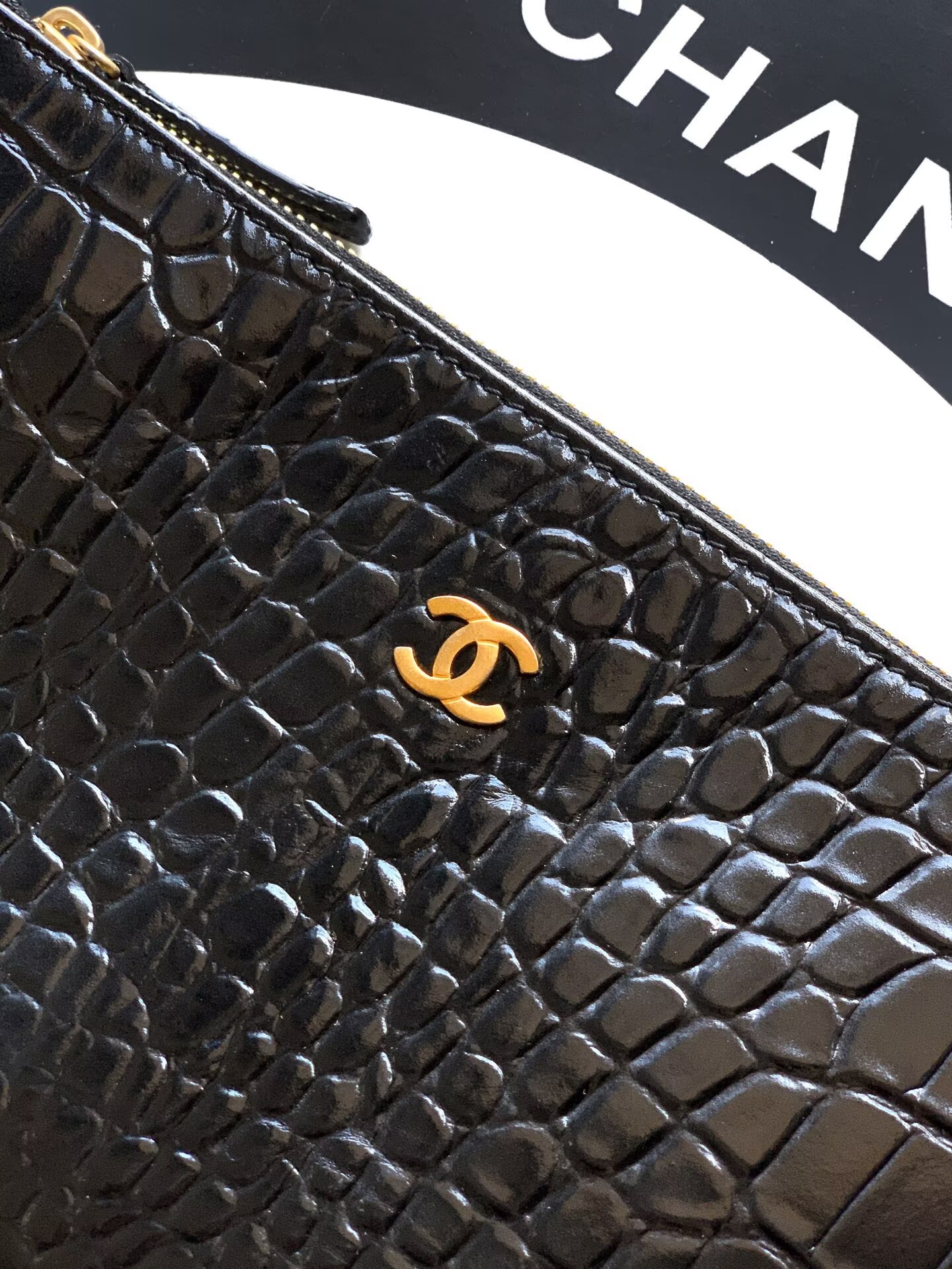 Chanel 2026SS Original Crocodile Leather A31021 Black Chanel 2026SS Original Crocodile Leather A31021 Black