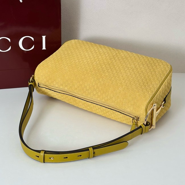 Gucci medium suede shoulder bag 862530 yellow