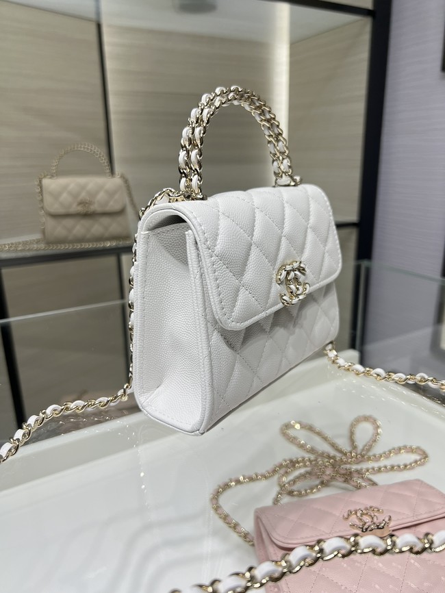 CHANEL CLUTCH WITH CHAIN AP3237 white