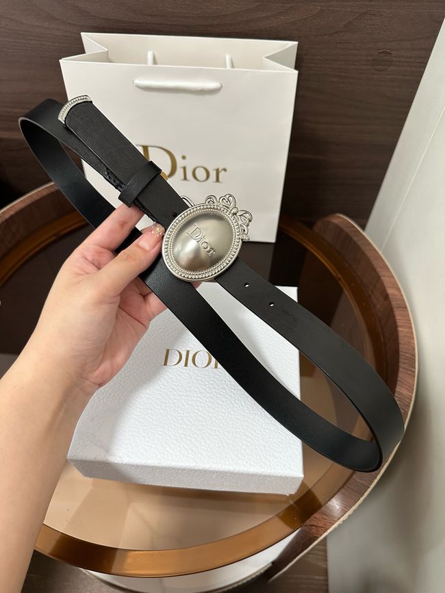 Dior Medaillon Belt Smooth Calfskin 25 MM B1022V black