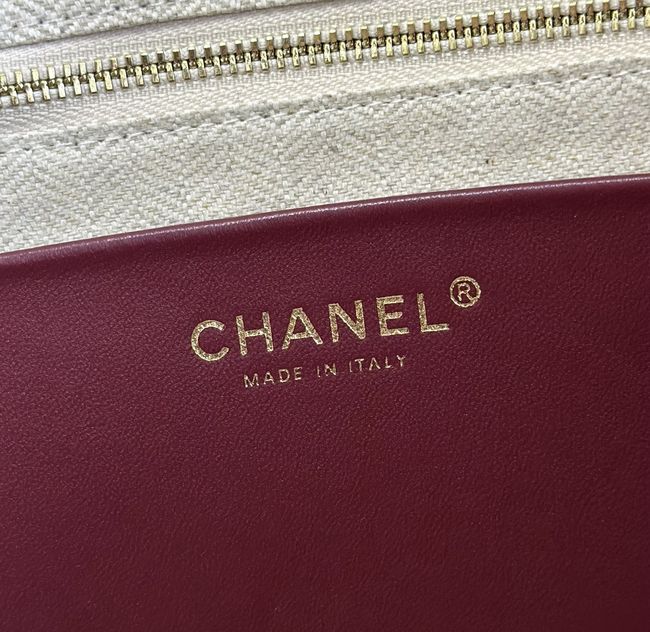 Chanel Shopping Bag Grained Calfskin AS6483 Burgundy