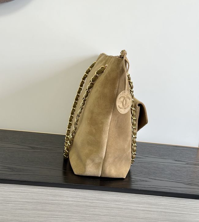 Chanel Shopping Bag Suede AS6483 apricot