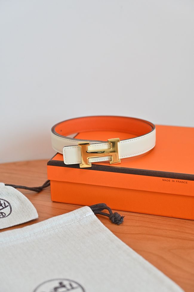 Hermes Constance buckle & double-sided leather belt 24mm H07457-5