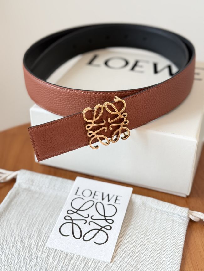 Loewe Cowhide Double-Sided Anagram Belt 35MM 26X03-3