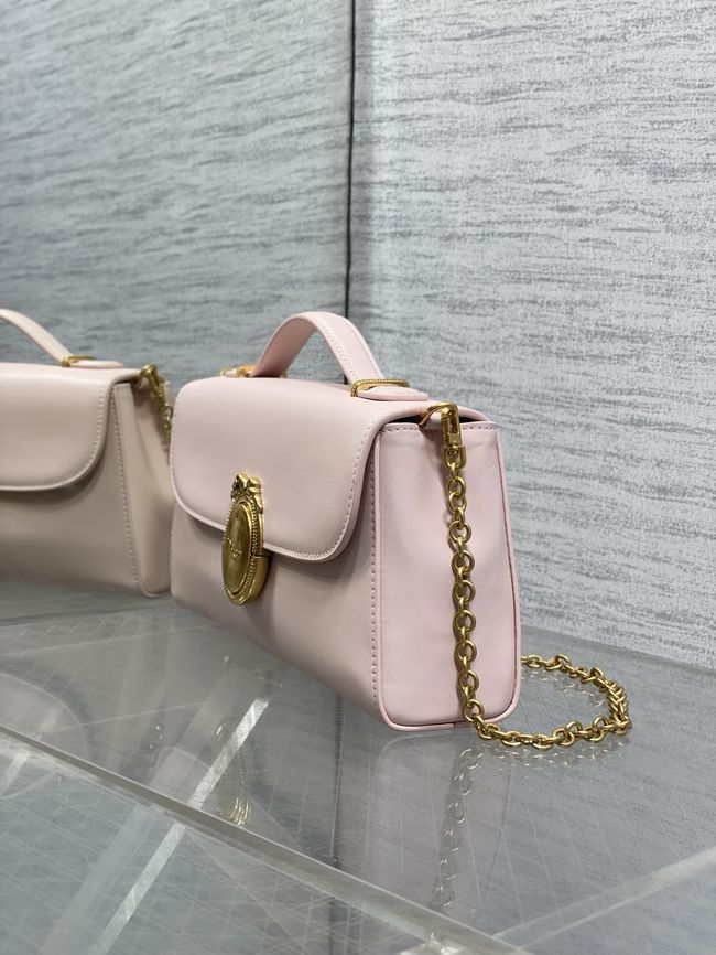 Dior Medaillon Pouch Ballet Pink Smooth Calfskin M3671 Dior Medaillon Pouch Ballet Pink Smooth Calfskin M3671