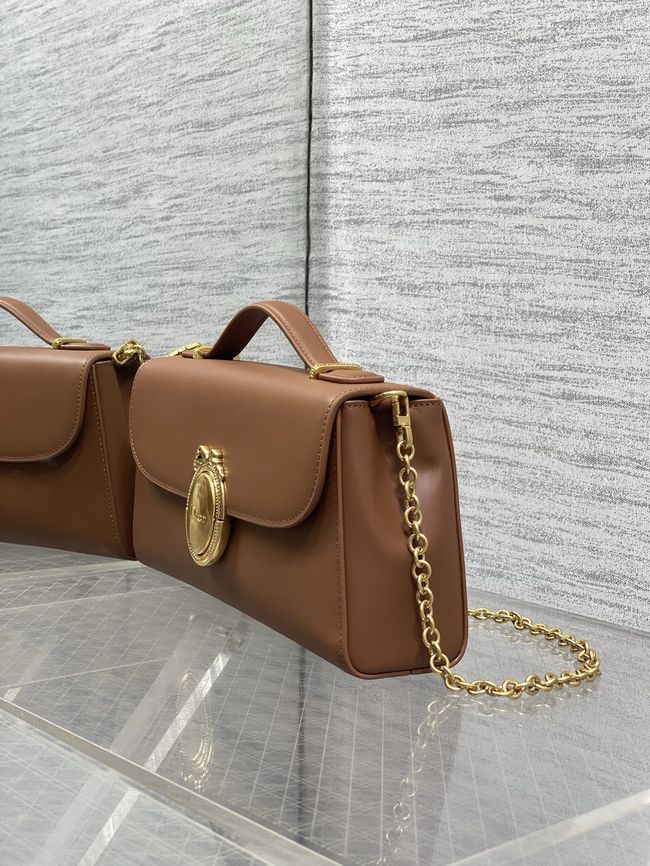Dior Medaillon Pouch Smooth Calfskin M3671 tan Dior Medaillon Pouch Smooth Calfskin M3671 tan