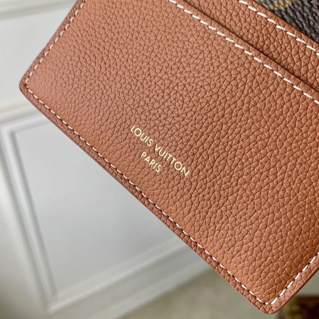 Louis Vuitton Double Card Holder Low Key M26815 tan