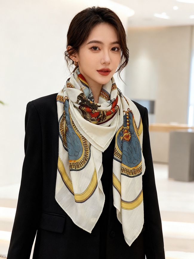 Hermes cashmere Shawl H36121-2