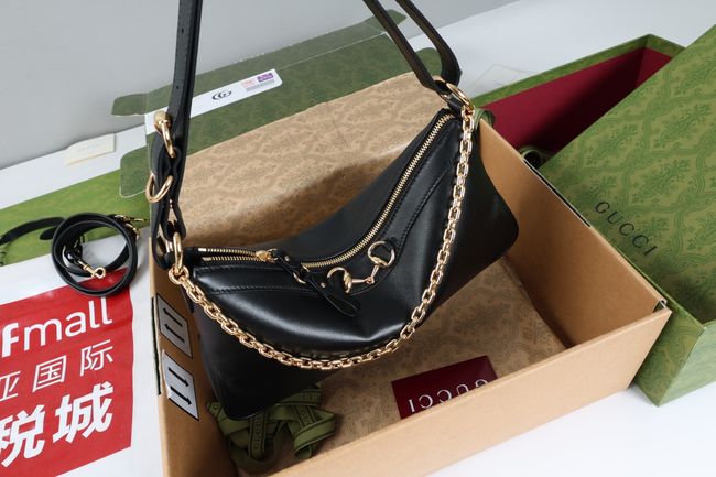 Gucci Starlet medium shoulder bag soft leather A00CI1 black