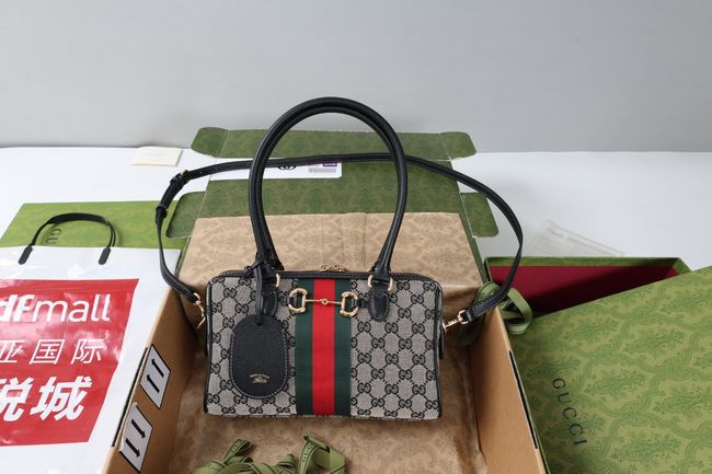 Gucci Borsetto medium boston bag canvas 866732 black