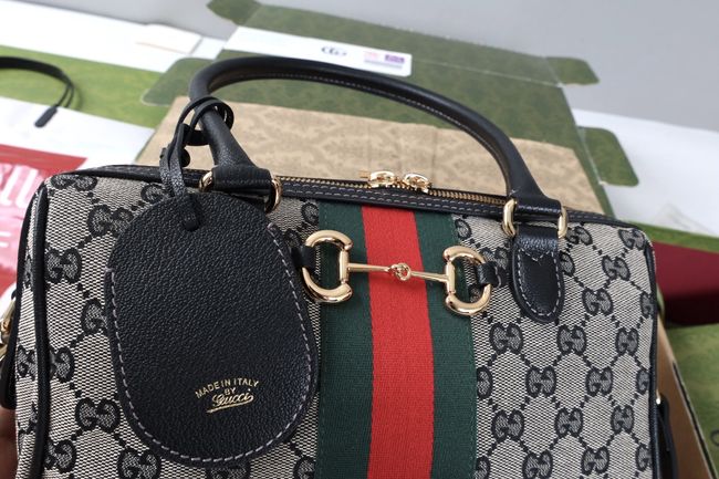 Gucci Borsetto medium boston bag canvas 866732 black