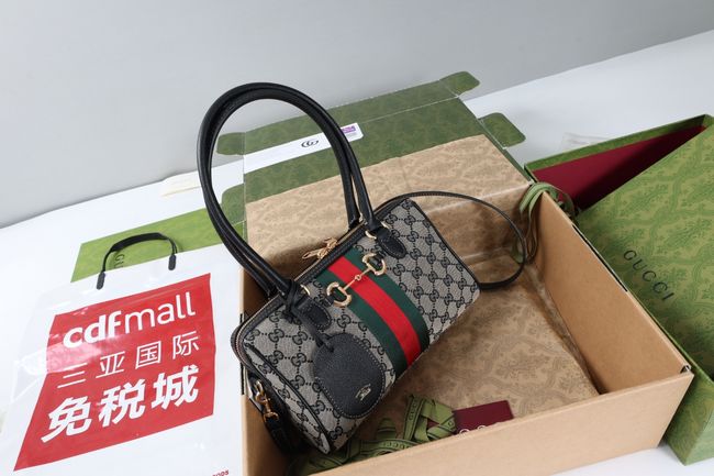 Gucci Borsetto medium boston bag canvas 866732 black