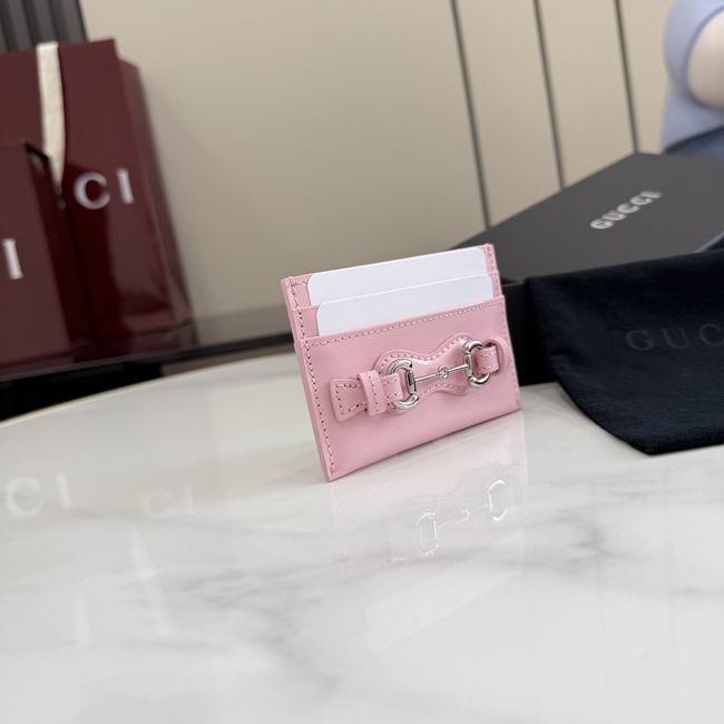 Gucci Card case with Horsebit A006YR pink