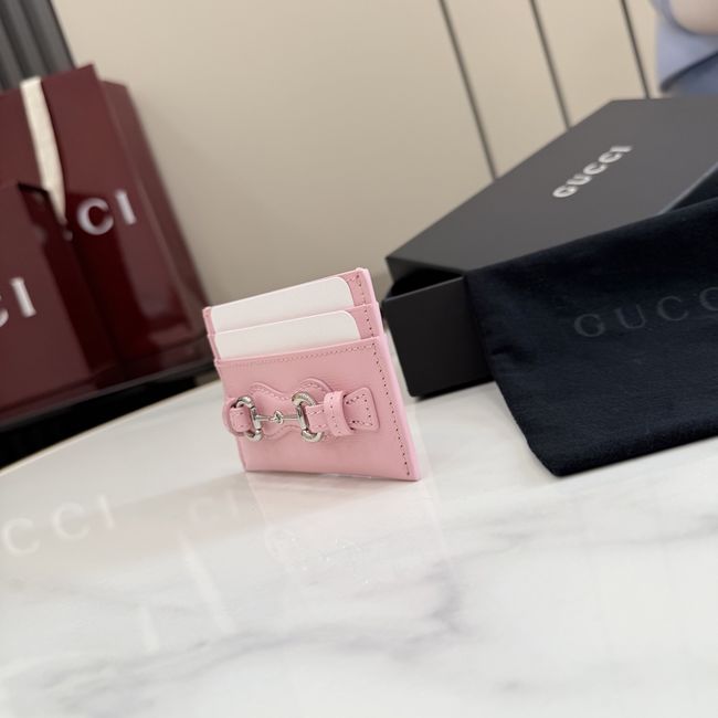 Gucci Card case with Horsebit A006YR pink