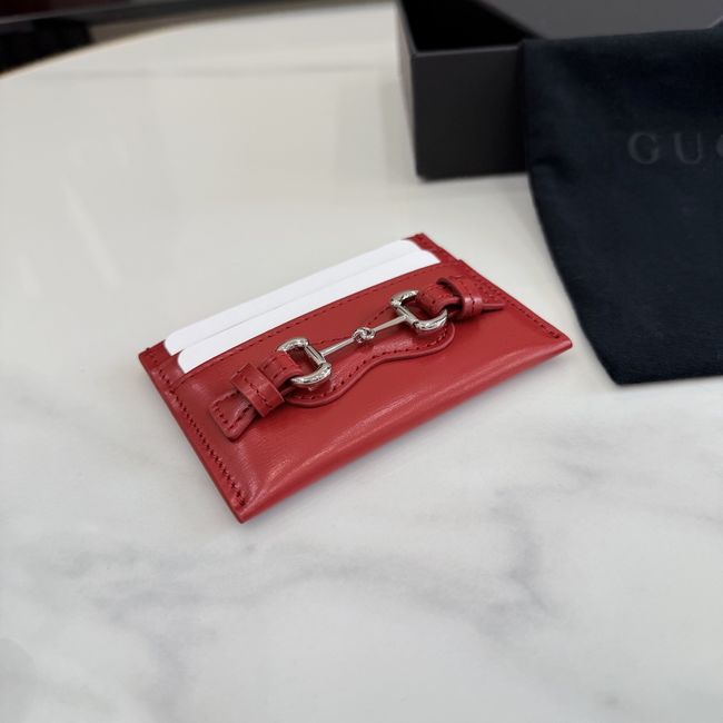 Gucci Card case with Horsebit A006YR red