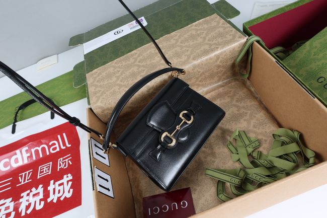 Gucci Horsebit Duomo small top handle bag A006O9 black Gucci Horsebit Duomo small top handle bag A006O9 black