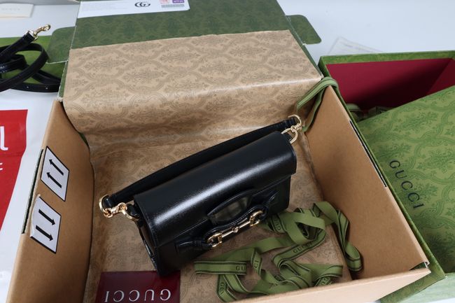 Gucci Horsebit Duomo small top handle bag A006O9 black Gucci Horsebit Duomo small top handle bag A006O9 black