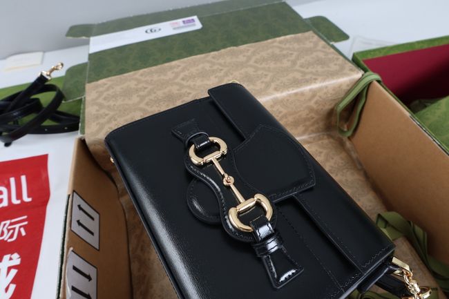 Gucci Horsebit Duomo small top handle bag A006O9 black Gucci Horsebit Duomo small top handle bag A006O9 black