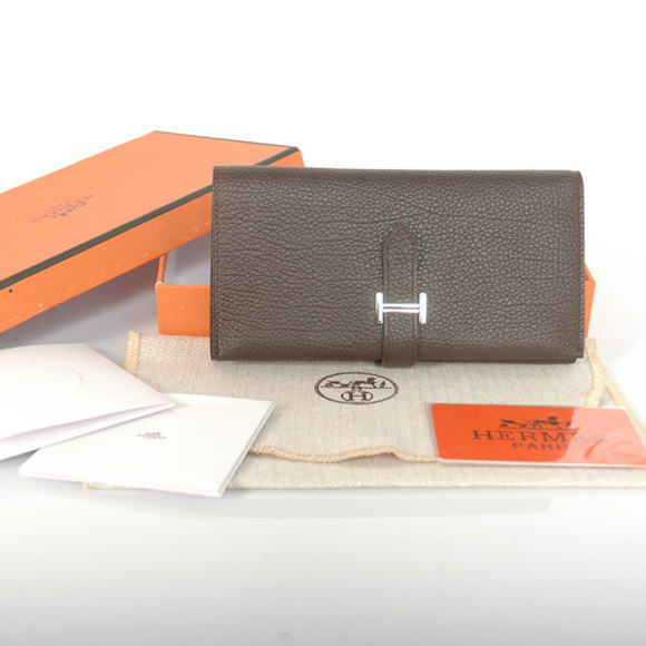 Hermes Bearn Japonaise Smooth Leather Tri-Fold Wallet H308 Dark Coffee Hermes Bearn Japonaise Smooth Leather Tri-Fold Wallet H308 Dark Coffee