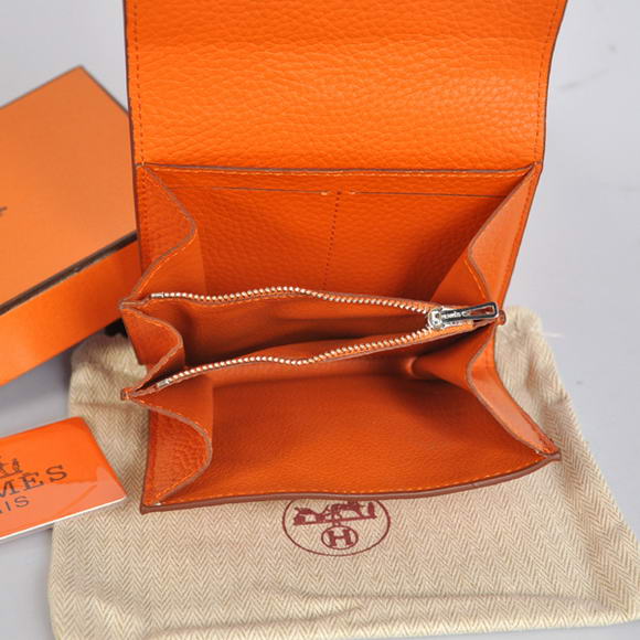 Hermes Constance Wallets Togo Leather A608 Orange Hermes Constance Wallets Togo Leather A608 Orange